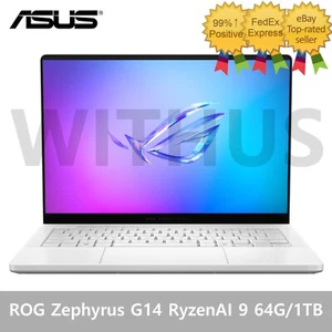 ASUS ROG Zephyrus G14 GA403WR-QS128W 14" RTX5070 Ti AMD AI 9HX 370 64G/1TB Win11 - Picture 1 of 8