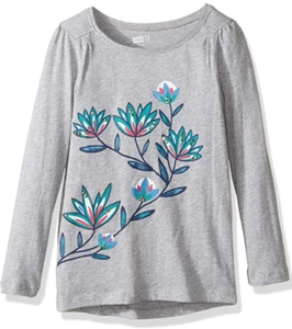 Crazy 8 Mädchen große Langarm Grafik mit High-Low Saum, Squid Heather Gray, XS - Bild 1 von 1