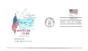 1891 18c Flag/Shining Sea coil Farnam, HF, FDC - Picture 1 of 1