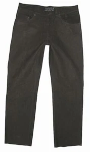 Henson & Henson Men's Leather Jeans Nubuck Leather Pants in Dark Brown W33"/L32 - Picture 1 of 4