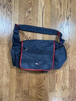 Bolso Mensajero Tommy Hilfiger Vintage Años 90 Rojo Azul Marino Logo Bordado Foto 1 de 4