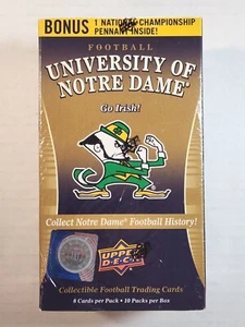 2013 UPPER DECK UNIVERSITY OF NOTRE DAME FACTORY SEALED BLASTER BOX - Zdjęcie 1 z 2