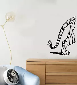 Vinyl Wall Decal Cartoon Tiger Tail Butterfly Animal Nursery Room Sticker 3931ig - Picture 1 of 3