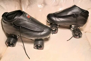 Größe 8 Herren EPIC EVOLUTION QUAD SPEEDSKATES mit abnehmbaren Klappen ● SEHR GEPFLEGT - Bild 1 von 10