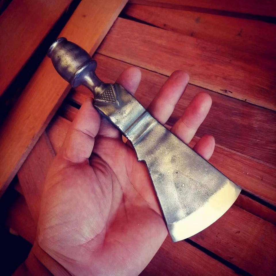 Indians Style Art Craft 440C Steel Hand Forged Axe DIY Prop Modeling Outdoor EDC - Image 1 of 4