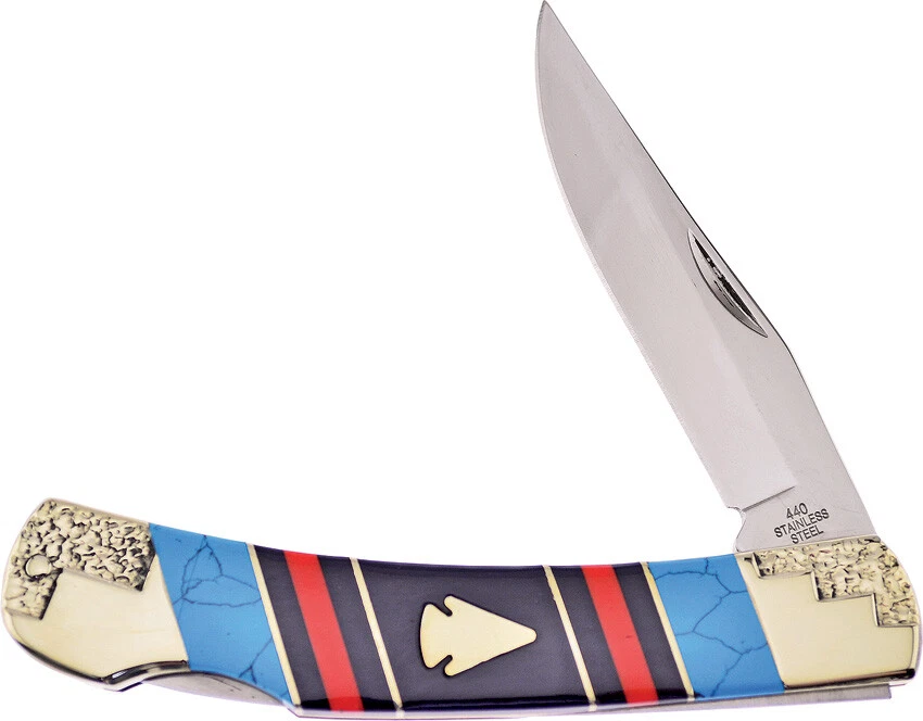 Frost Cutlery Silverhorse Stone Lockback Pocket Folder Folding Knife Shs-536ah5