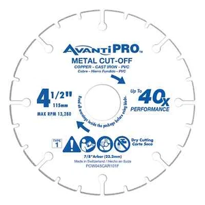 NEU Avanti-PRO Typ 1 Hartmetall Körnung 4 1/2” x 7/8” Metall Trennscheibe kostenloser Versand - Bild 1 von 5