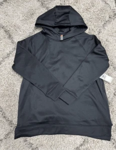 Mono B Women’s Black Scuba Side Zipper Long Sleeve Fleece Hoodie Size Small NEW - Picture 1 of 6