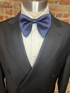Bleu Bowtique Brand New Oversized Butterfly Bow Tie Navy - Picture 1 of 4