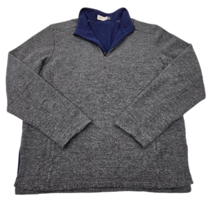 KJUS 52 L Squall Wind Wollmischung 1/2 Zip Pullover Fleece gefüttert Golfpullover grau - Bild 1 von 5