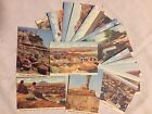 Mini Souvenir Linen Post Cards Painted Desert And Grand Canyon; 19 Cards & Box