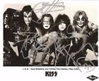 Kiss Group Signed 8X10 Photo Gene Simmons Paul Stanley Ace Frehley Criss Proof