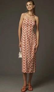 NWT Rhode Linen Lisa Dress in Retro Fleur, $495 Retail, Size 14 - Picture 1 of 13