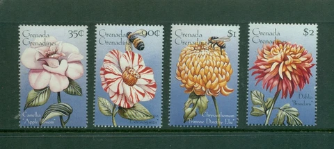 Grenada - Grenadines  #1827-30  (1996 Flowers set) VFMNH CV $4.00 Cover