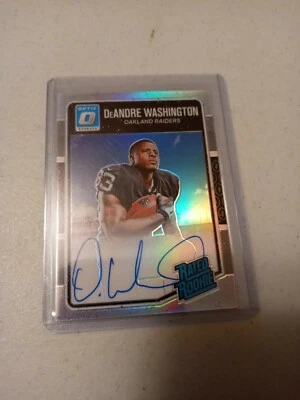 DEANDRE WASHINGTON 2016 PANINI ÓPTICA PLATA AUTÓGRAFO 41/99 Foto 1 de 2