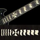 Hetfield Żelazny krzyż biały srebrny markery progów wkładka naklejka naklejka gitara