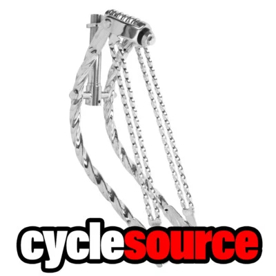 Lowrider Classic 20" Bent All Square Double Twisted Spring Fork 1" Chrome Bike - Image 1 of 2