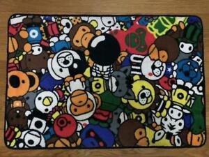 A Bathing Ape Milo Safri Rug Floor Mat Print 90×60 cm Mat Monkey Pattern japan