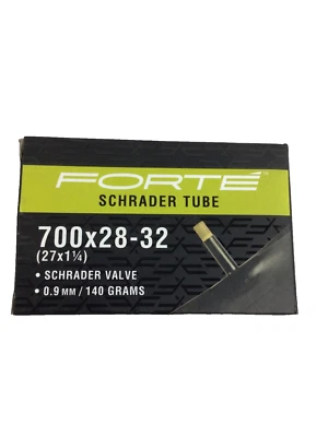Forte Schrader Tube 27 X 1 1/4, 700 X 28-32 New In Box 0.9 mm / 140 Grams # - Image 1 of 4