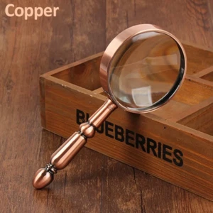 20X Handheld Retro All-Metal Magnifier Reading Magnifying Glass Portable Jewelry - Picture 1 of 13