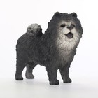 Chow Chow Figurine Hand Painted Statue Blue