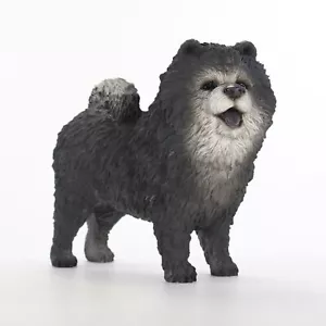 Chow Chow Figurine Hand Painted Statue Blue - Picture 1 of 1