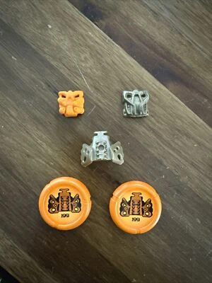 LEGO Bionicle VAHI - Mask of Time {Flat Dark Gol} ( 41413 ) & Two DISC OF TIME - Image 1 of 3