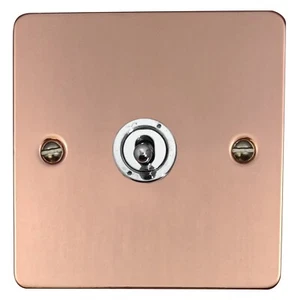 Interruptor de luz de palanca intermedio de 1 cuadrilla de cobre brillante placa plana G&H FBC385-PC - Imagen 1 de 1