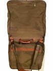 Hartmann Garment Bag Khaki Green Ballistic Nylon Leather Trim Travel Folding