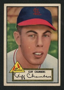 1952 Topps #68 Cliff Chambers   St. Louis Cardinals ** BLACK Back ** ~EX