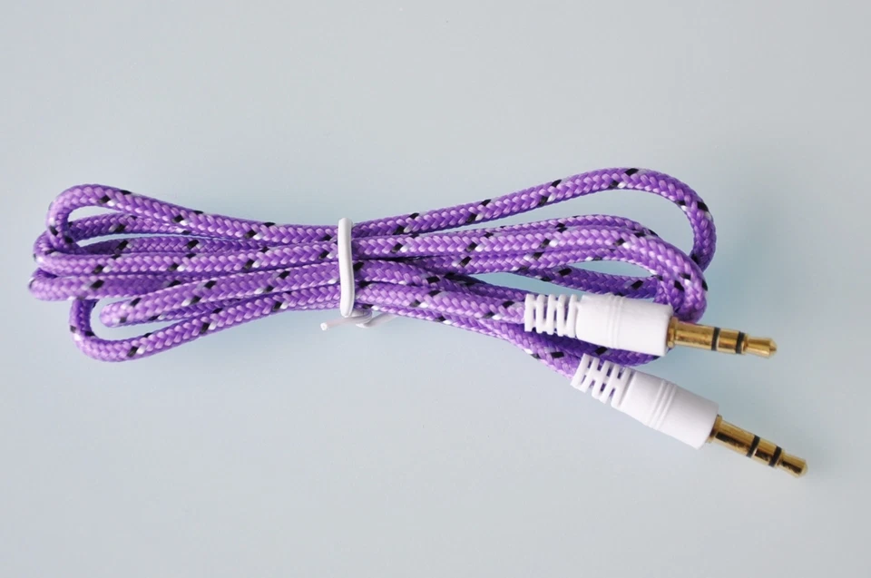 AUX плетеный 6 футов кабель для iphone 6 4s 5 5s ipod mp3 усилитель автомобиля ПК стерео mp4 - Изображение 1 из 1