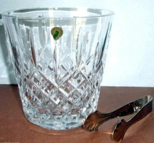 Waterford Crystal Lismore Ice Bucket with Tongs Ireland 7.25" 483180060 New - Picture 1 of 2
