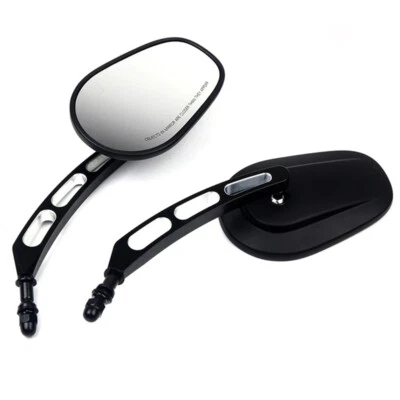 Espejos retrovisores izquierdo y derecho corte borde moto moto para Harley 1982-2019 Foto 1 de 4