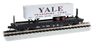 Remolque de carga Bachmann N 16755 Atlantic Coast ACL Yale Flat Car 35' - Imagen 1 de 1