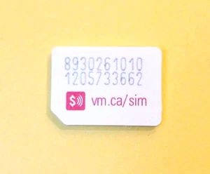 USED VIRGIN MOBILE CANADA NANO SIM CARD RESTORING TEST CELL PHONES BYPASS UNLOCK - Picture 1 of 2
