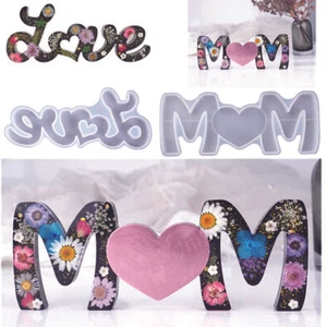 DIY Epoxy Resin Silicone Mold MOM Letter Mould Jewelry Casting Making Craft Tool - Picture 1 of 9