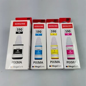 Botellas de tinta multipack originales Canon GI-590 CMYK para G1500 G1510 G2500 - Imagen 1 de 4