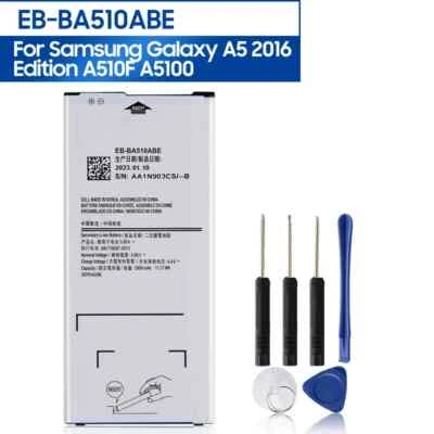 Batería de teléfono de repuesto EB-BA510ABE para Samsung Galaxy A5 2016 A510F A5100 Foto 1 de 4