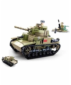 Neu: Sluban B0711 Kinder Baustein Ziegel Armee Militär Italienischer Panzer - Bild 1 von 4
