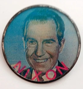 Nixon Agnew Flasher Lenticular Button 2 1/2" Presidential Campaign FREE SHIPPING - Picture 1 of 3