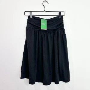 Halara High Waisted Ruched Side Pocket Flowy Resort Skirt Black nwt XS - Picture 1 of 5