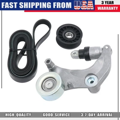 39385 Correa y tensor Serpentine para 12-15 Honda Civic 1,8 L 13-15 Acura ILX 2,0 L Foto 1 de 4