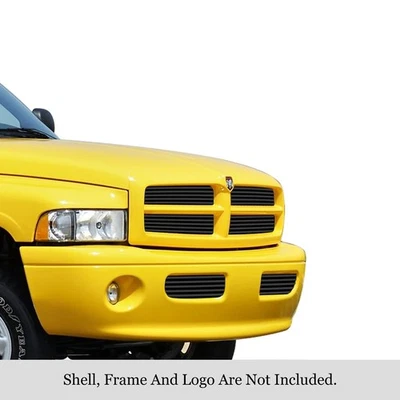 Rejilla de billet de acero inoxidable APS negra para camionetas Dodge Ram 94-01 GR04HGI14J Foto 1 de 3