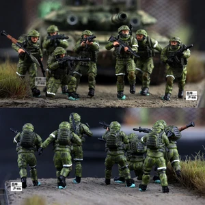 Homemade 1/72 Russian Assault Combat Team 7 Figuren fertiges farbiges Modell - Bild 1 von 5