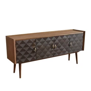 J.Elliot Home 4-Door Ansel 170cm Wood Sideboard Cabinet Furniture Black/Natural - Picture 1 of 4