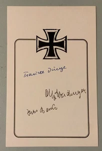 WWII Hitler’s Third Reich Junge Secretary, Baur Pilot, Weidinger Waffen Signed - Picture 1 of 3