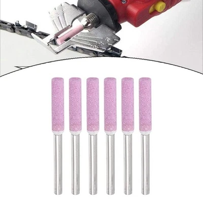 6 PEZZI Punte Affila Motosega per Lucidare e Affilare Metallo e Legno Rosa - Image 1 of 4