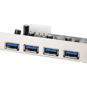 4 Port USB 3.0 PCI Express To USB 3.0 PCIe Card USB3.0 Converter Adapter NEW - Afbeelding 1 van 12