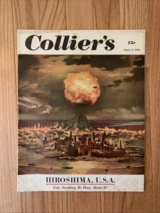 COLLIER'S magazine August 5, 1950 - Chesley Bonestell art on "Hiroshima U.S.A." - Picture 1 of 6