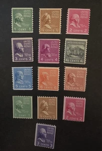US SCOTT 839-851 COMO NUEVO MNH OG 1938 JUEGO DE SELLOS BOBINA PRESIDENCIAL T15667 - Imagen 1 de 2